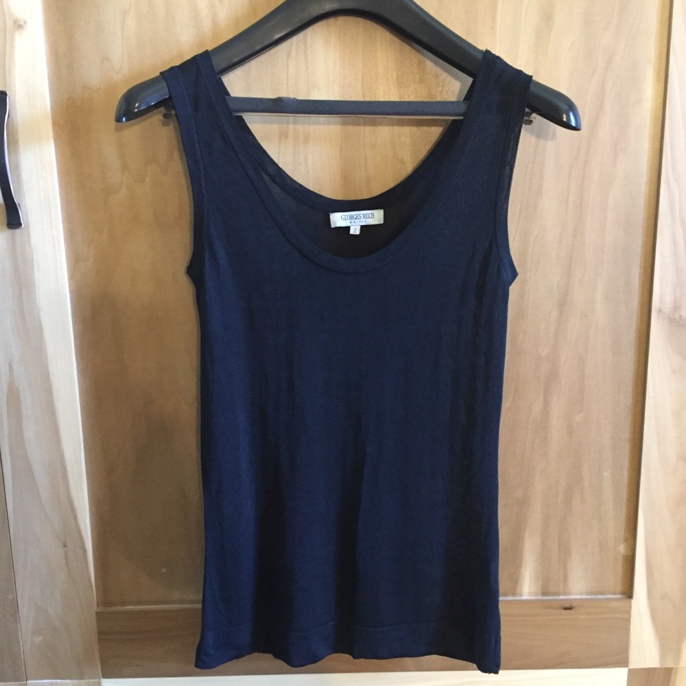 Vintage 90s Slinky Sexy Scoop Neck Sheer Tank Top